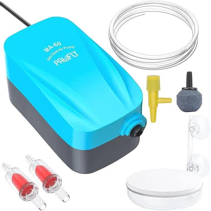 Secure Pawfly Aquarium Compact Air Pump 15-40 GPH Quiet Oxygen Pump Safe