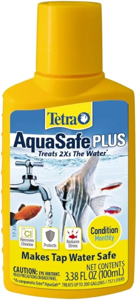 Premium Tetra AquaSafe Plus 3.38 Ounces Aquarium Water Conditioner And Dechlorinator Flexible
