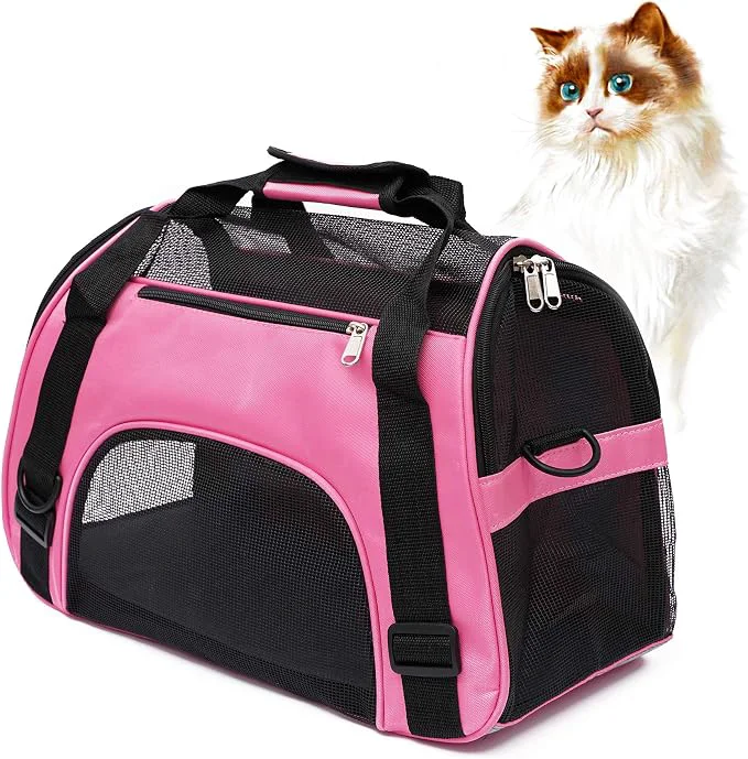 Premium Material Cat Carrier for Small Cats Soft-Sided Pet Carrier for Cats Puppies Small Pets Lightweight