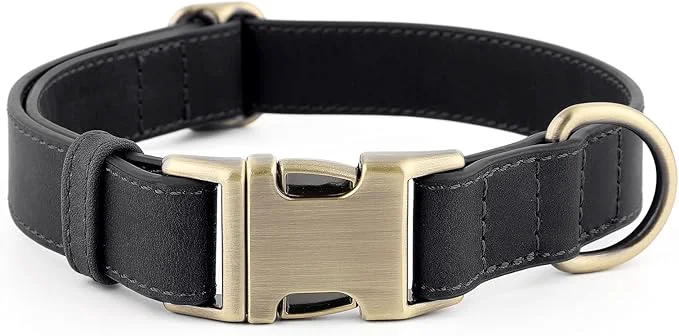 Certified Plutus Pet Leather Dog Collar – Adjustable Pet Collar Practical