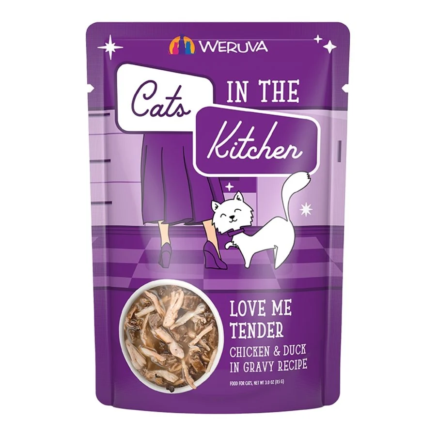 Durable Weruva Cats in the Kitchen Love Me Tender Wet Cat Food Chicken Duck in Gravy Recipe 3-oz Exclusive