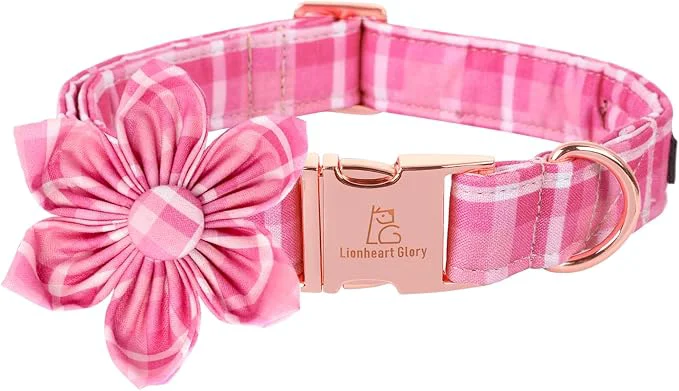 Sustainable Lionheart Glory Dog Collar Cute Floral Pattern Pet Collars Adjustable Dog Reusable
