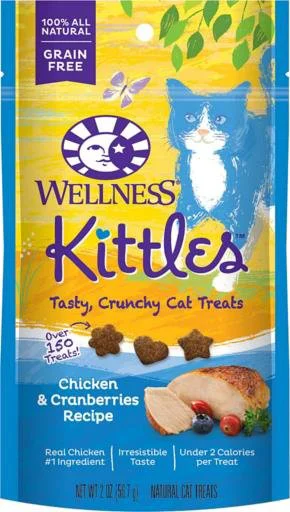 Sustainable Wellness Kittles Natural Grain- Crunchy Cat Treats Chicken Cranberries Recipe 2-oz Innovative