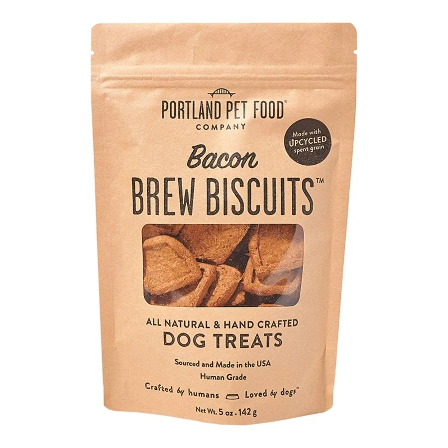 Classic Portland Pet Food Company Bacon Brew Biscuits Dog Treats 5-oz Smooth
