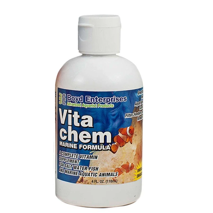Safe Boyd Enterprises VitaChem Marine Formula Multi-Vitamin Supplement for Saltwater Fish 4-oz Authentic