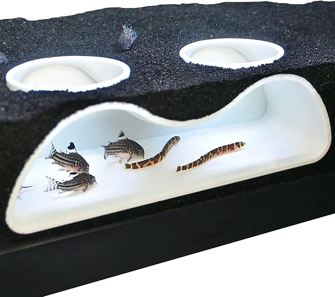 Artisan Aquarium Underground Tunnel Cave Natural Curve Two Hole Viewing Fish Shrimp Genuine