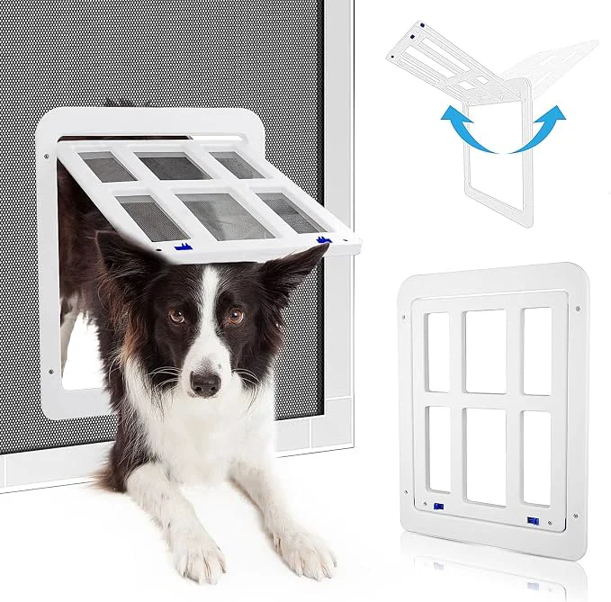 Fashionable PETLESO Dog Door for Sliding Door Lockable Dog Screen Door Reliable
