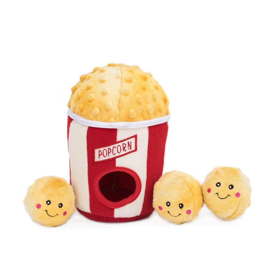 Casual ZippyPaws Zippy Burrow Popcorn Bucket Plush Dog Toy Medium Efficient