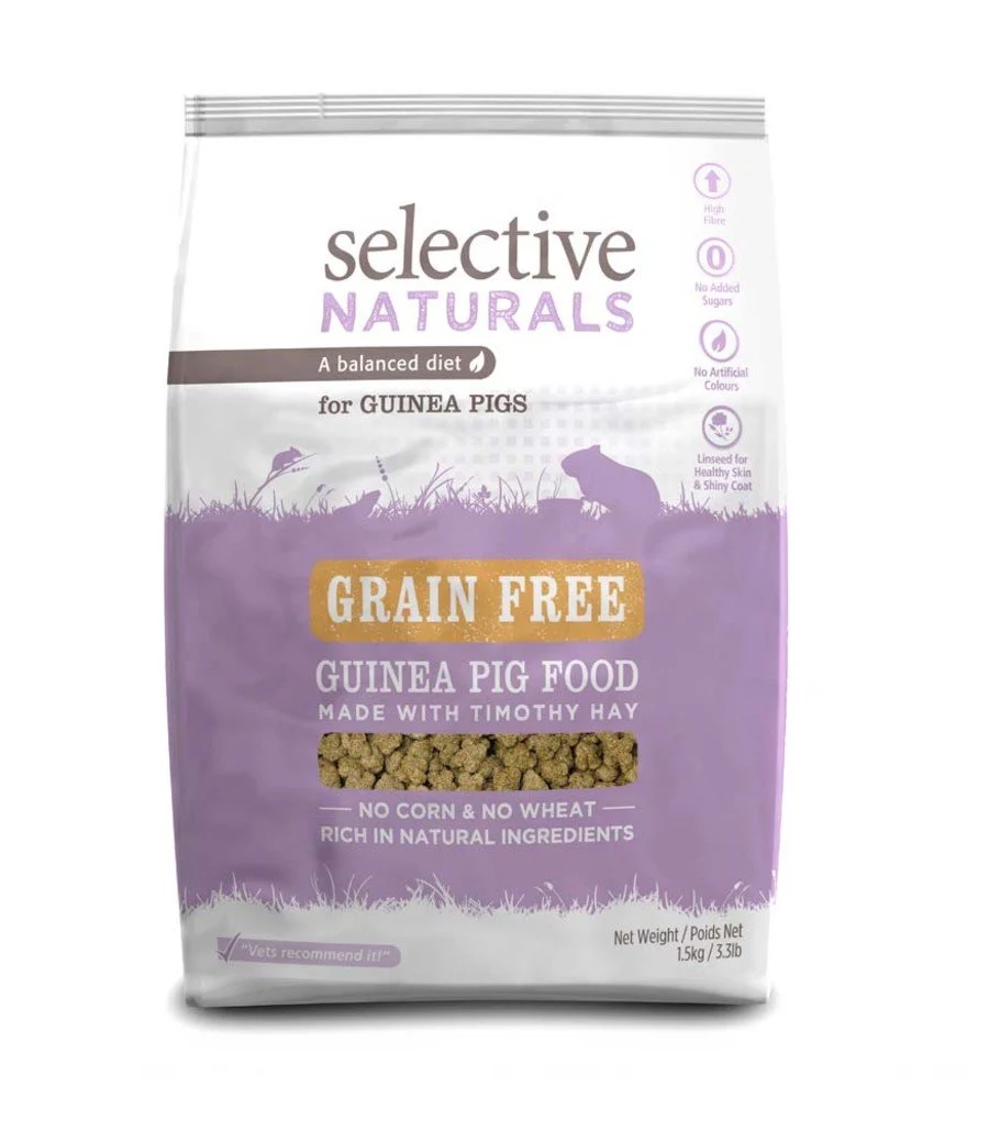 Science Selective Naturals Grain- Guinea Pig Food 3.3-lb Effective