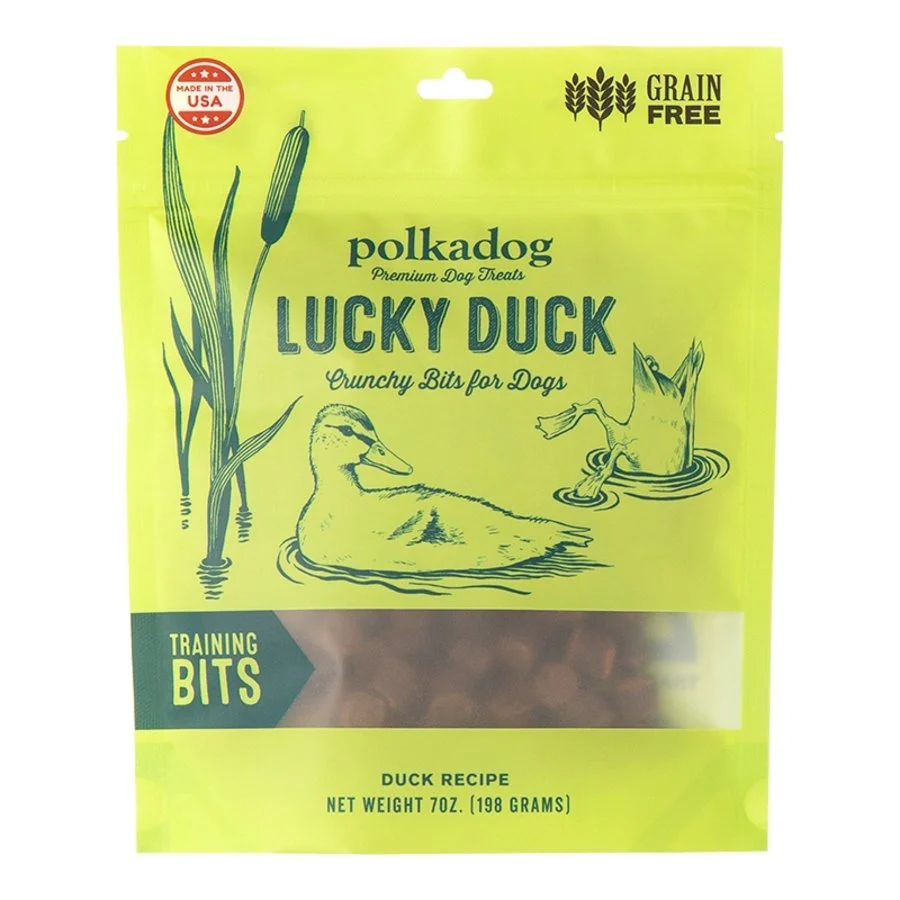 Casual Polkadog Lucky Duck Training Bites Crunchy Dehydrated Dog Treats 7-oz Fine Crafted
