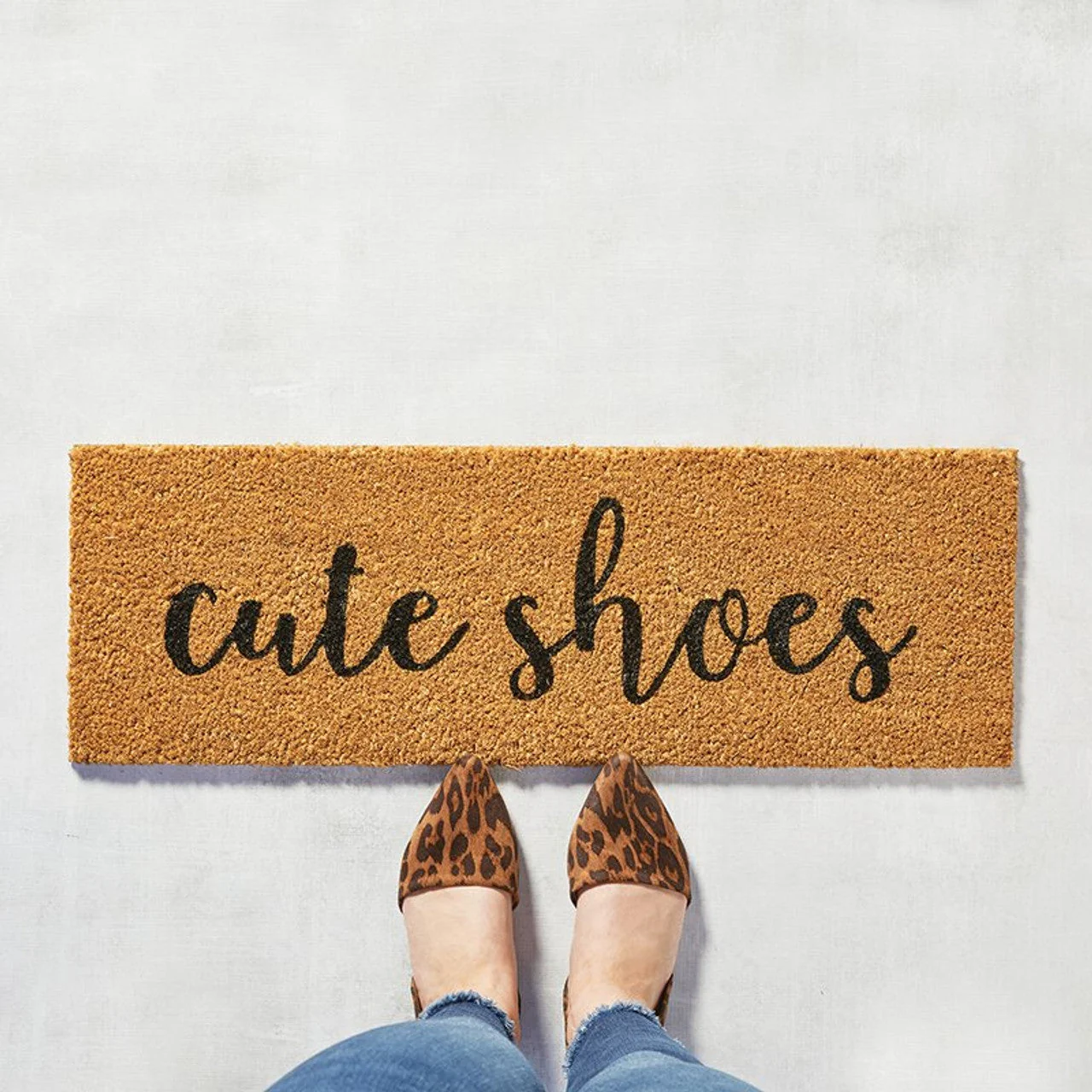 Original Cute Shoes Coir Door Mat Welcome Outdoor Indoor Rug 30 x 10 Stylish