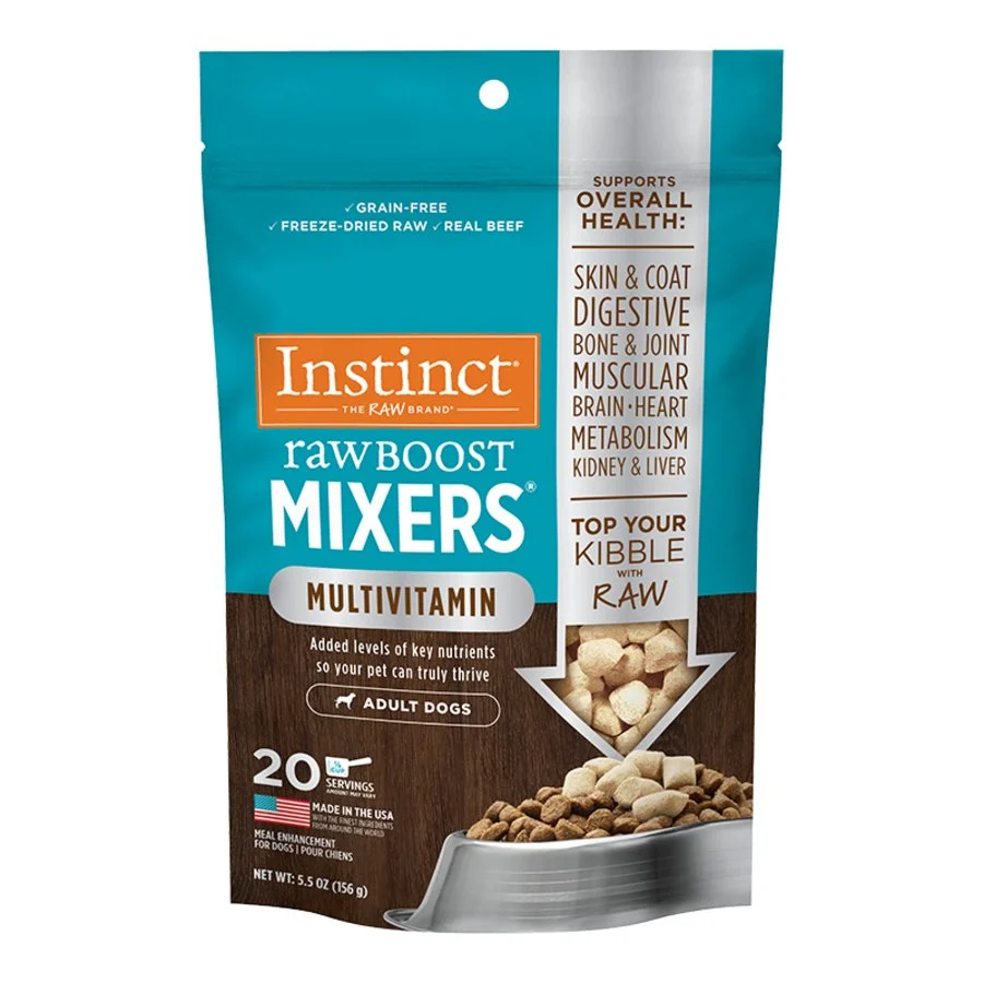 Outstanding Instinct Raw Boost Mixers Multivitamin ze-Dried Adult Dog Food Topper 5.5-oz Recyclable