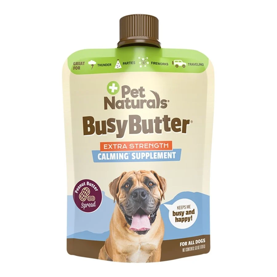 Trusted Pet Naturals BusyButter Extra Strength Calming Supplement for Dogs Peanut Butter Flavor 6-oz Dependable
