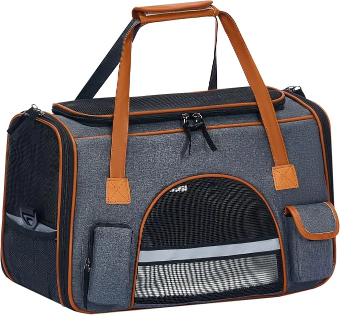 Reliable Pesen 18x11x11 Inches Cat Carrier– Fits Pets Up to 16 lbs Anti-Collapse Design Lightweight