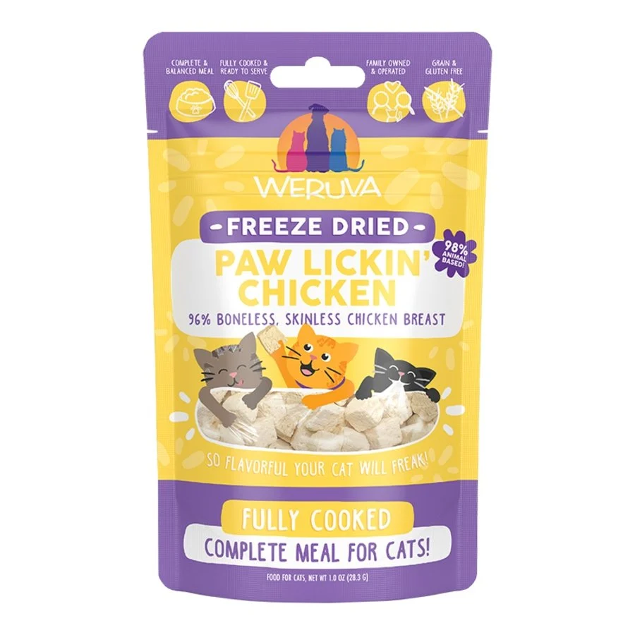 Crafted Weruva Paw Lickin' Chicken Fully Cooked ze Dried Cat Food 1-oz Sustainable