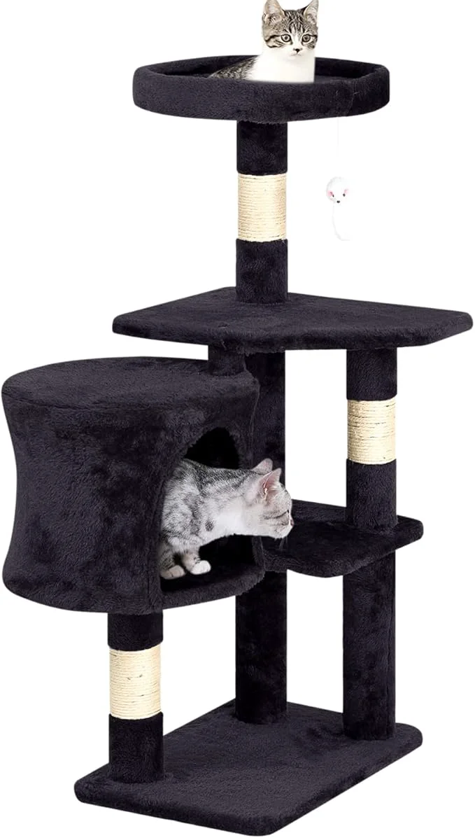 Exceptional Pet 36 Cat Tree Tower Dark Gray Sturdy Multi-Level Cat Tree Smart