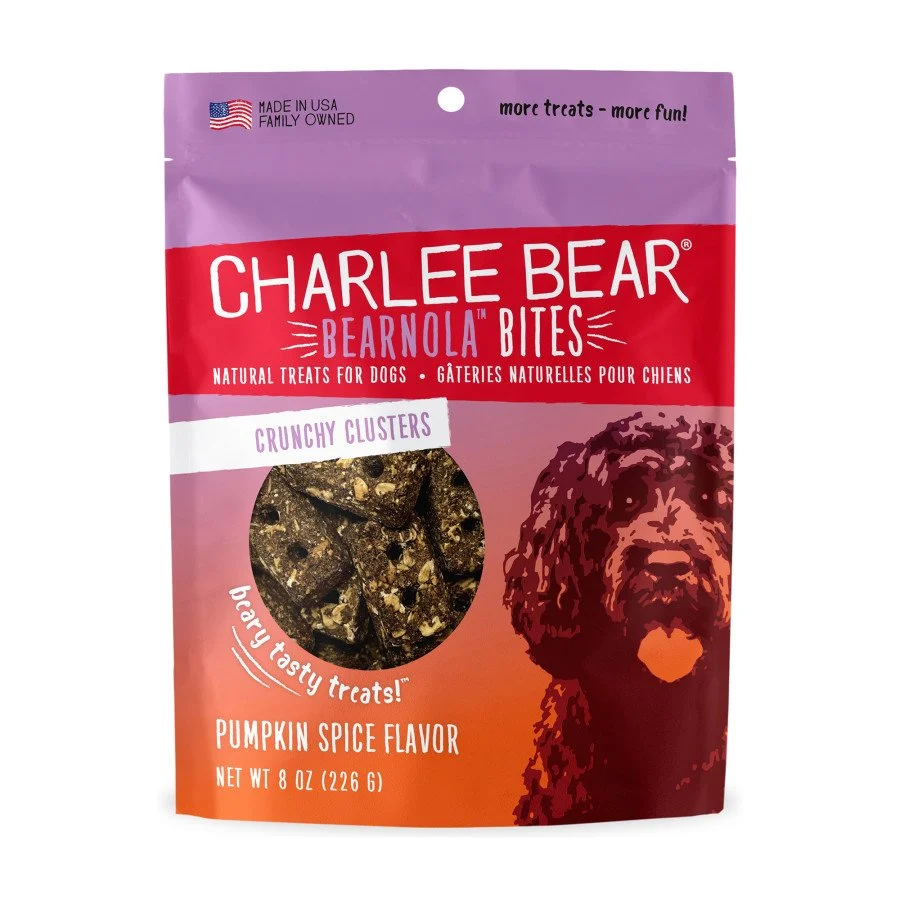 Luxury Charlee Bear Bearnola Bites Dog Treats Pumpkin Spice 8-oz Exceptional