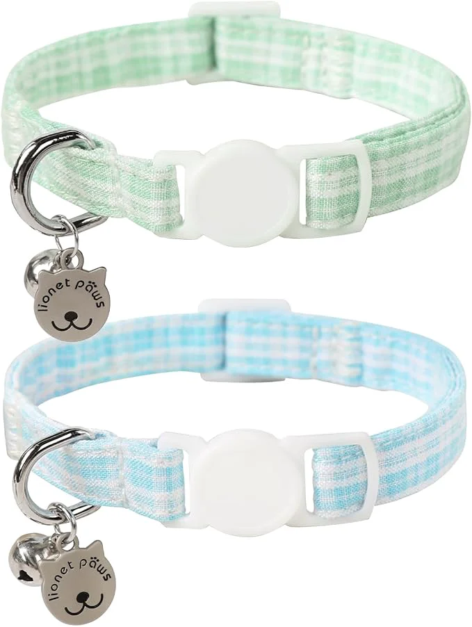 Selected Lionet Paws 2pcs Pack Cotton Cat Collar Breakaway Buckle Top-Quality
