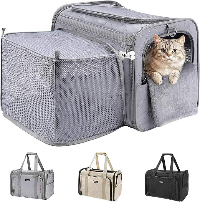 Crafted MIDOG Cat Carrier Soft for Small to Medium-Sized Cats TSA Airline Exceptional