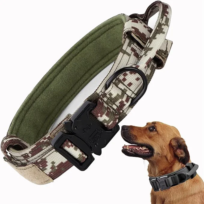 Top-Quality Tactical Dog Collar Adjustable Military Training Nylon Dog Collar Durable