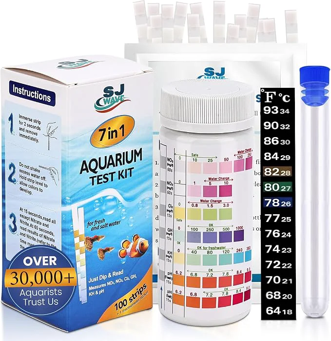 Powerful 7 in 1 - Aquarium Test Strips 100 Fast Accurate Strips Fish Tank Fine Crafted