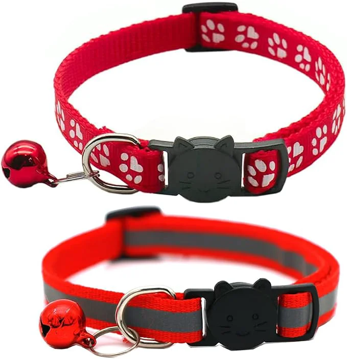 Consistent 2 Pack Cat Collars Quick Release Reflective Kitten Collar World-Class