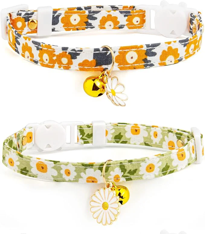 Excellent 2 Pack Cotton Breakaway Cat Collar Specialty