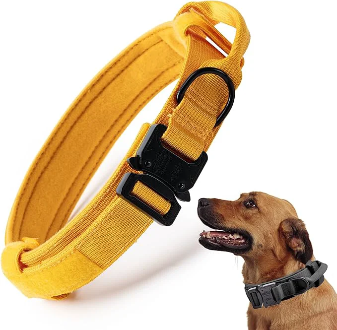 Superior Tactical Dog Collar Adjustable Military Training Nylon Dog Collar Smooth