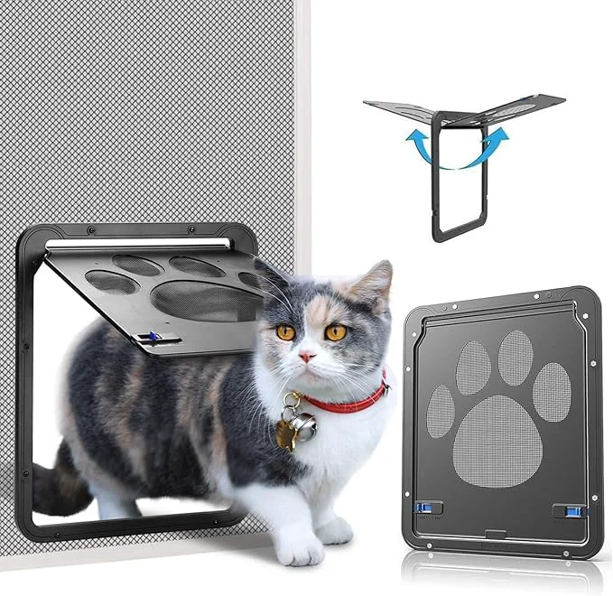 Functional Ownpets Pet Screen Door Inside Door 8x10x0.4 inch Lockable Magnetic Flap Fashionable