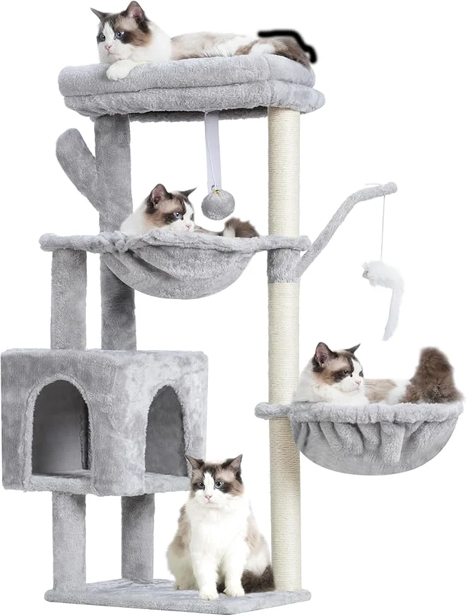 Exclusive Heybly Cat Tree 39.4 Inches Tower Condo Optimized