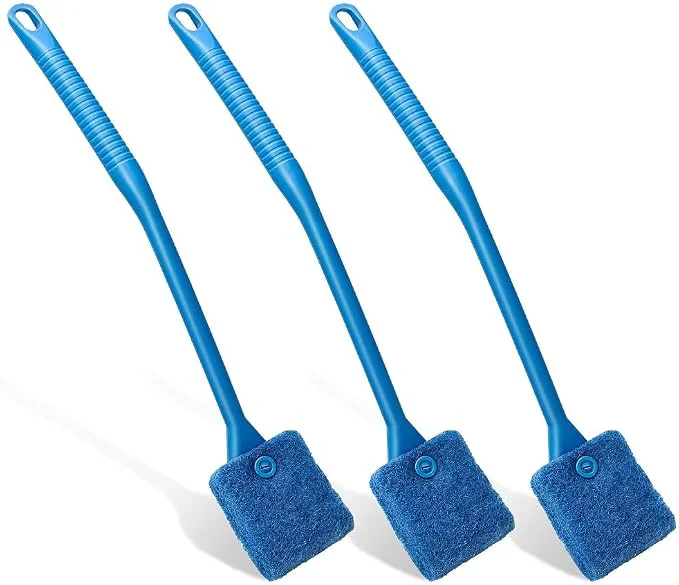 Official Fish Tank Cleaner with Five Sided Sponge Brush and Long Handle Aquarium Trusted
