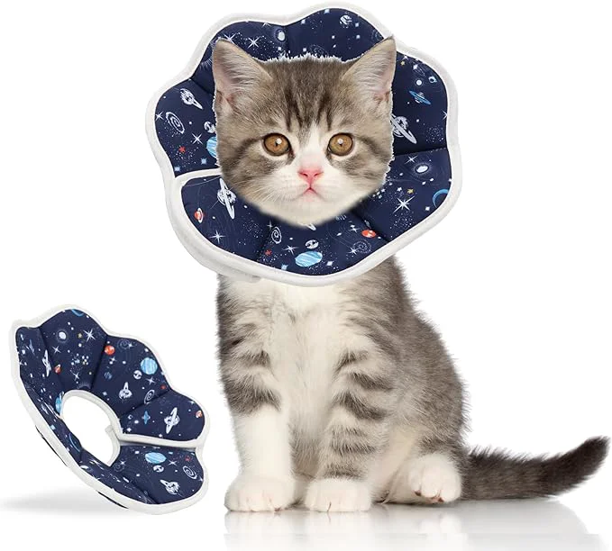 Excellent Soft Cat Cone Adjustable Recovery Collar After Surgery to Prevent Licking Wound Functional
