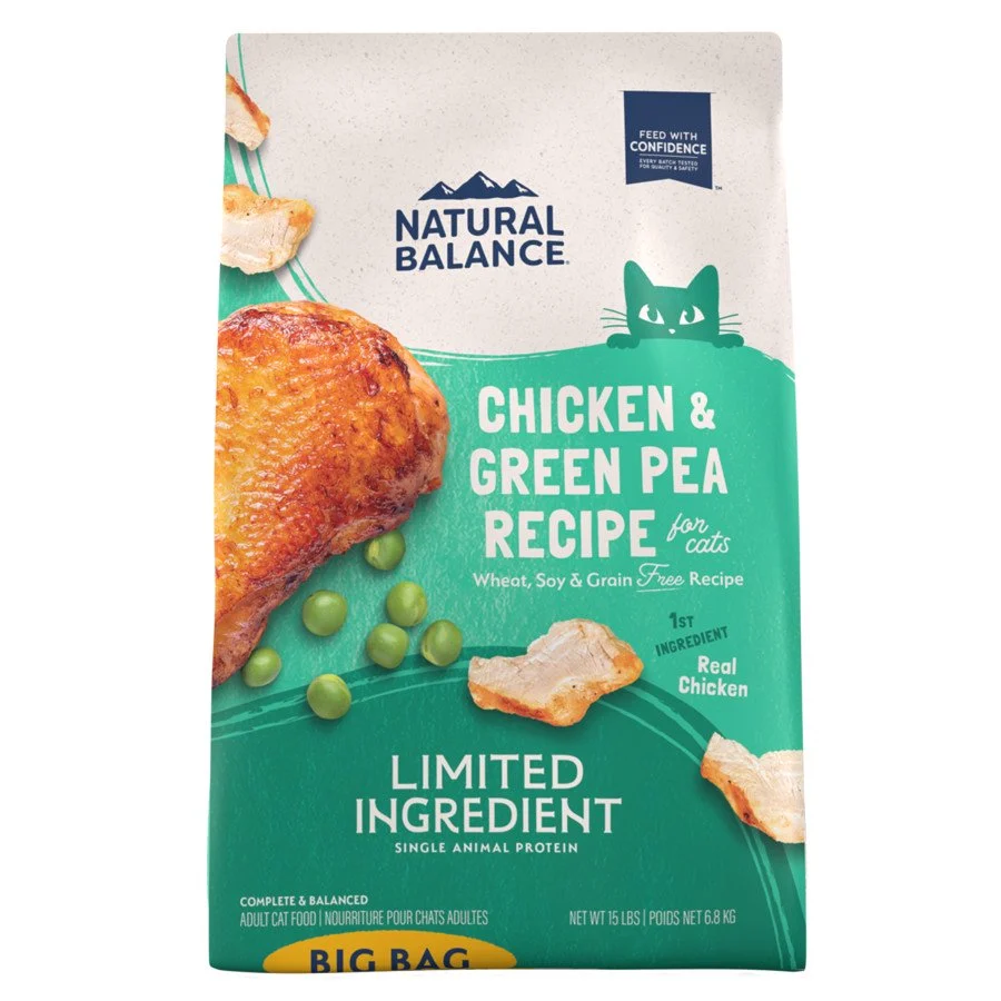 Long-Lasting Natural Balance Pet Foods Limited Ingredient Grain Dry Cat Food Green Pea Chicken 15-lb Effective