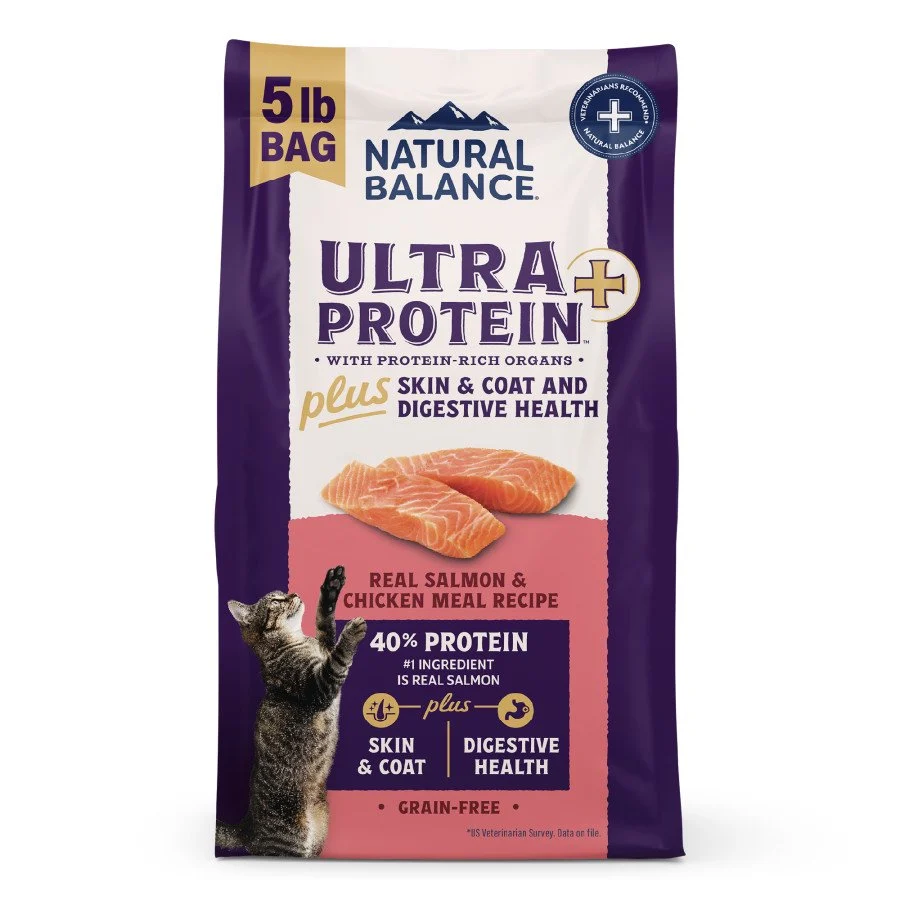 Minimalist Natural Balance Ultra Protein Plus Skin Coat and Digestive Health Dry Cat Food Salmon Chicken Meal 5-lb Organic