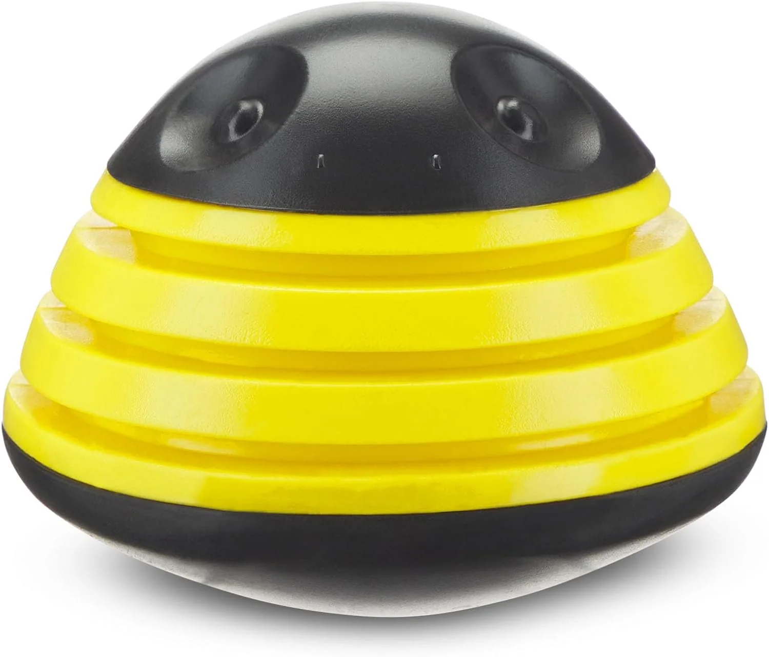 Superior BARK Super Chewer Busy Bee Treat Spreading Rubber Chew Dog Toy Black Yellow Medium Large Comfortable