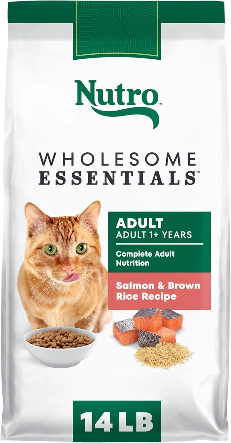 User-Friendly Nutro Wholesome Essentials Salmon Brown Rice Adult Dry Cat Food 14-lb Clean
