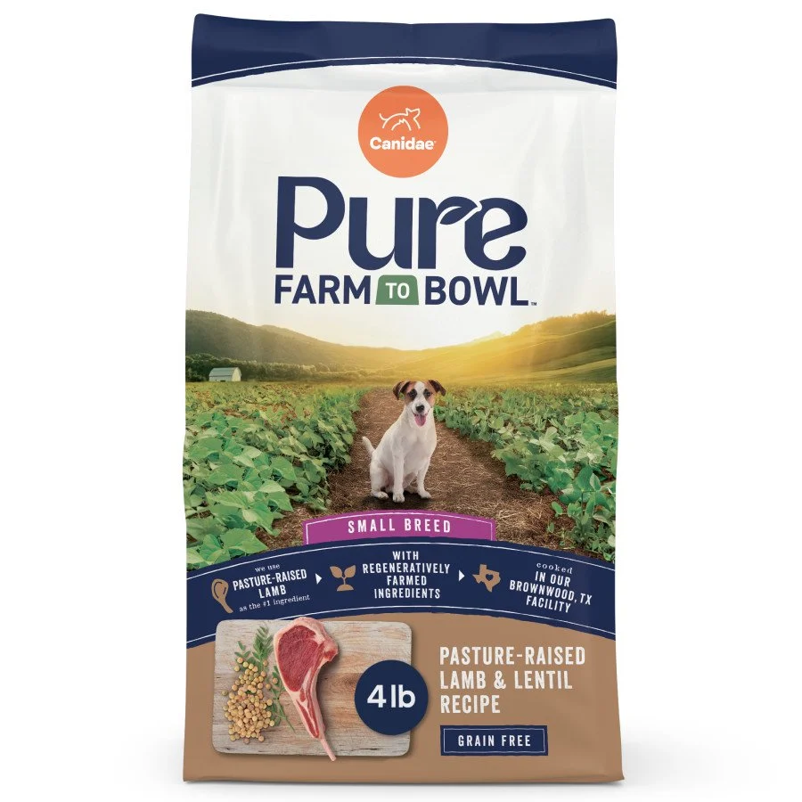 Professional Canidae Pure Farm to Bowl Small Breed Adult Dry Dog Food Pasture-Raised Lamb Lentil 4-lb Outstanding