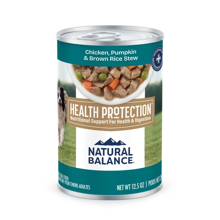 Expertly Made Natural Balance Health Protection Adult Wet Dog Food Chicken Pumpkin Brown Rice Stew 12.5-oz High-Performance