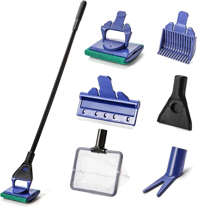 Modern TOPZEA Aquarium Cleaning Tool Kit 5 in 1 Fish Tank Cleaner Tools Set Including Outstanding