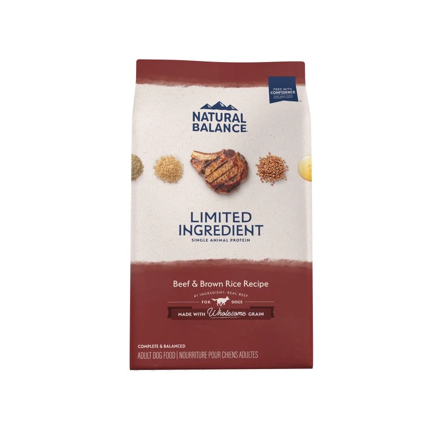 Advanced Natural Balance Limited Ingredient Wholesome Grains Adult Dry Dog Food Beef Brown Rice 4-lb Fast
