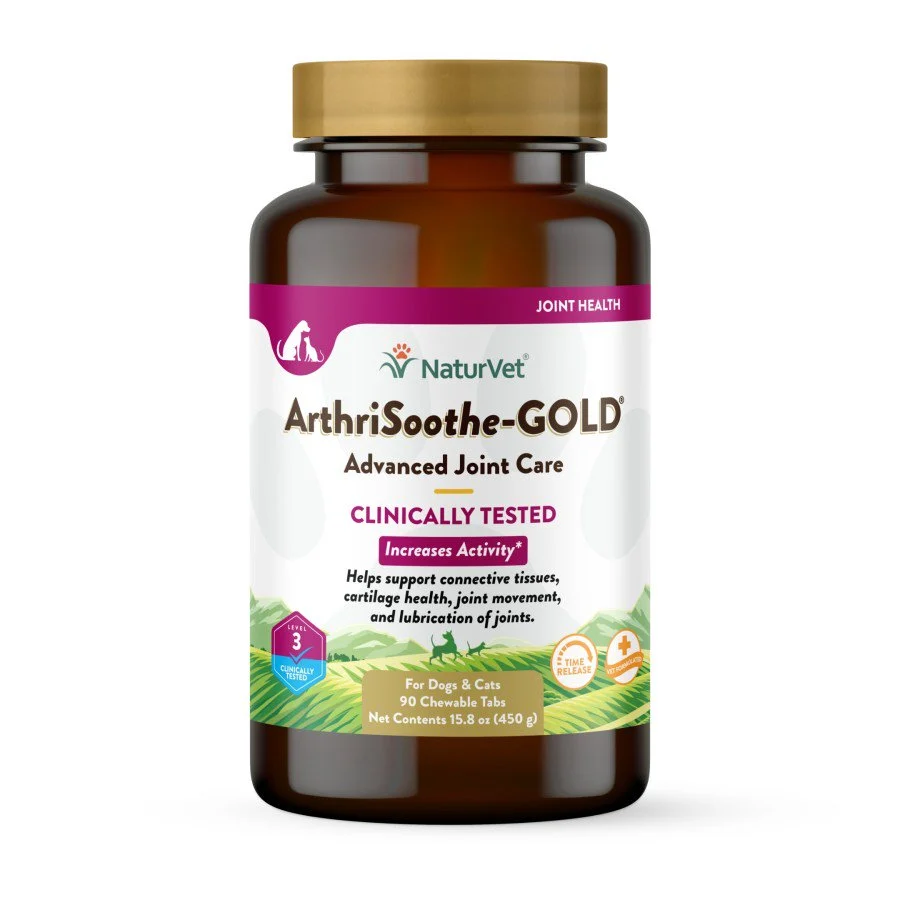 Excellent NaturVet ArthriSoothe-GOLD Level 3 Time Release Chewable Tablets for Dogs Cats 90 Count 15.8-oz Comfortable