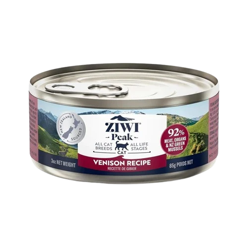 Effective ZIWI Peak Canned Wet Cat Food Venison 3-oz Smooth