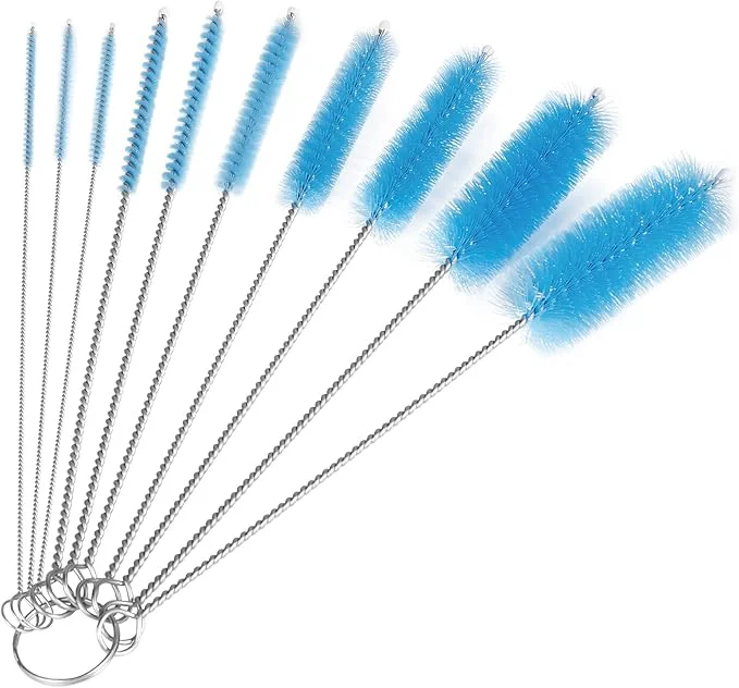 Fine Crafted CiaraQ Bottle Cleaning Brushes 8 Inch Nylon Tube Brush Set Cleaner High-Performance