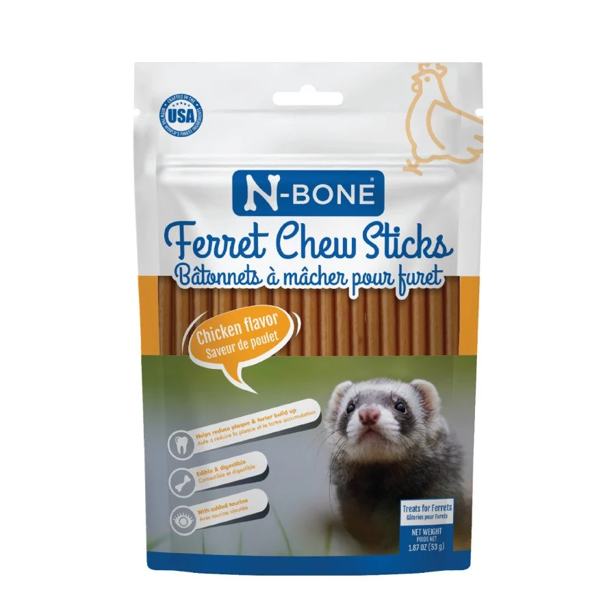 Recyclable N-Bone Ferret Chew Sticks Chicken 1.87-oz Easy-to-Use