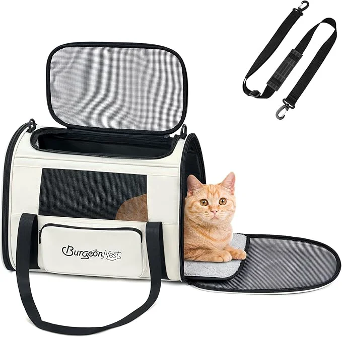 World-Class BurgeonNest Cat Carrier for Large Cats 20 lbs Medium Pet Under 25 lbs Durable