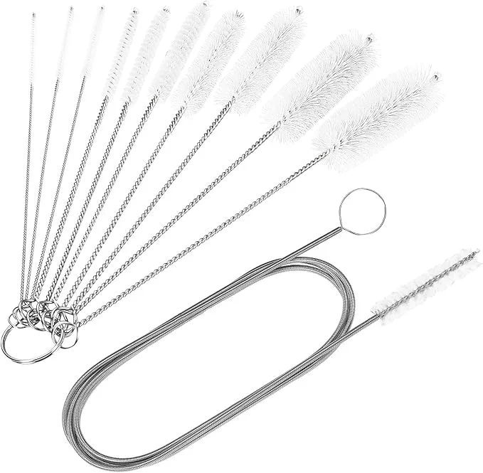 Relaxed CiaraQ Bottle Cleaning Brushes 8 Inch Nylon Tube Brush Set A Flexible Long Next-Generation
