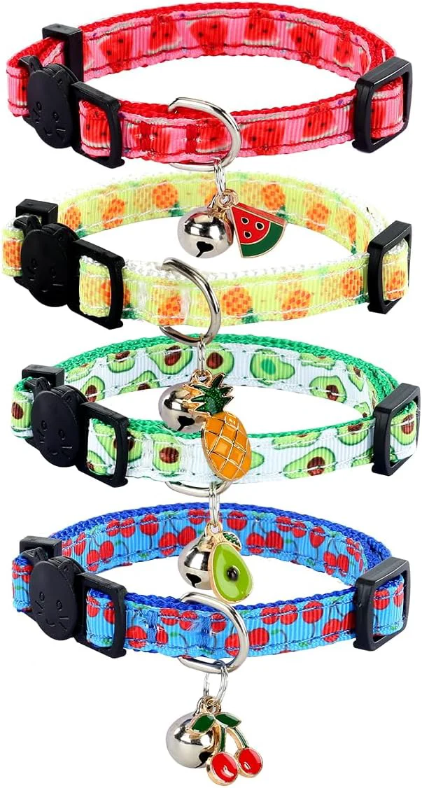 Breathable Yizepet Cat Collars with Bells Breakaway Kitten Collar Cute Kitty Collar Reusable