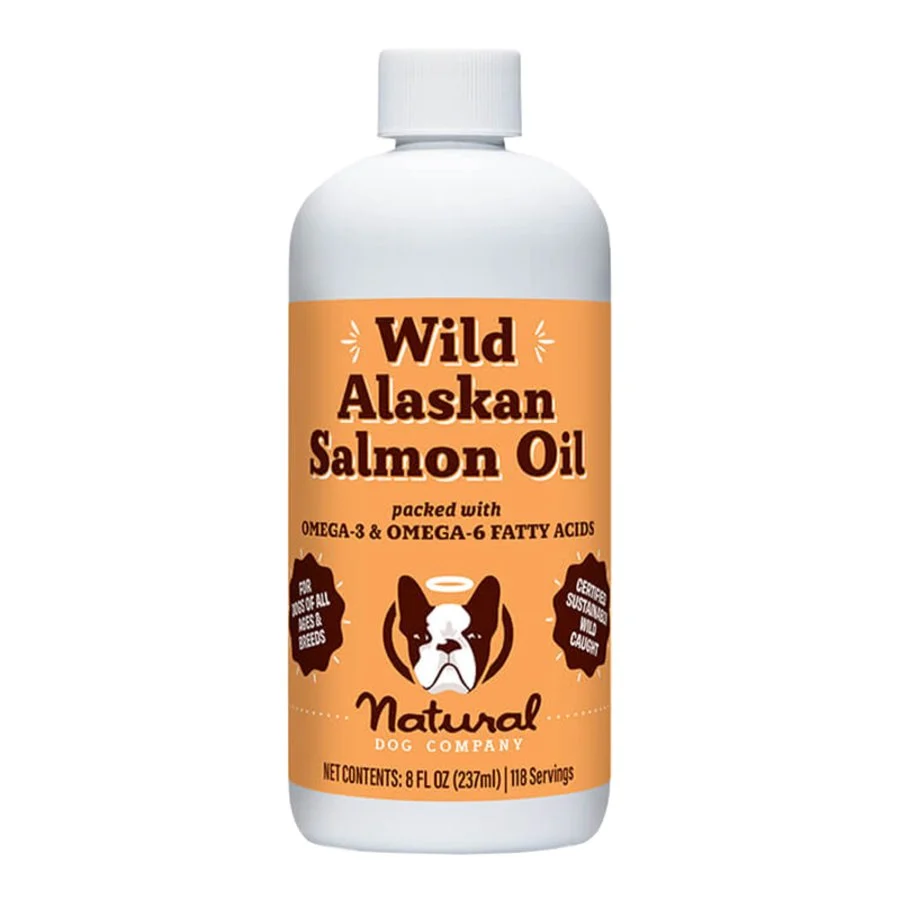 Contemporary Natural Dog Company Wild Alaskan Salmon Oil Omega-3 Liquid Dog Supplement 8-oz Lightweight