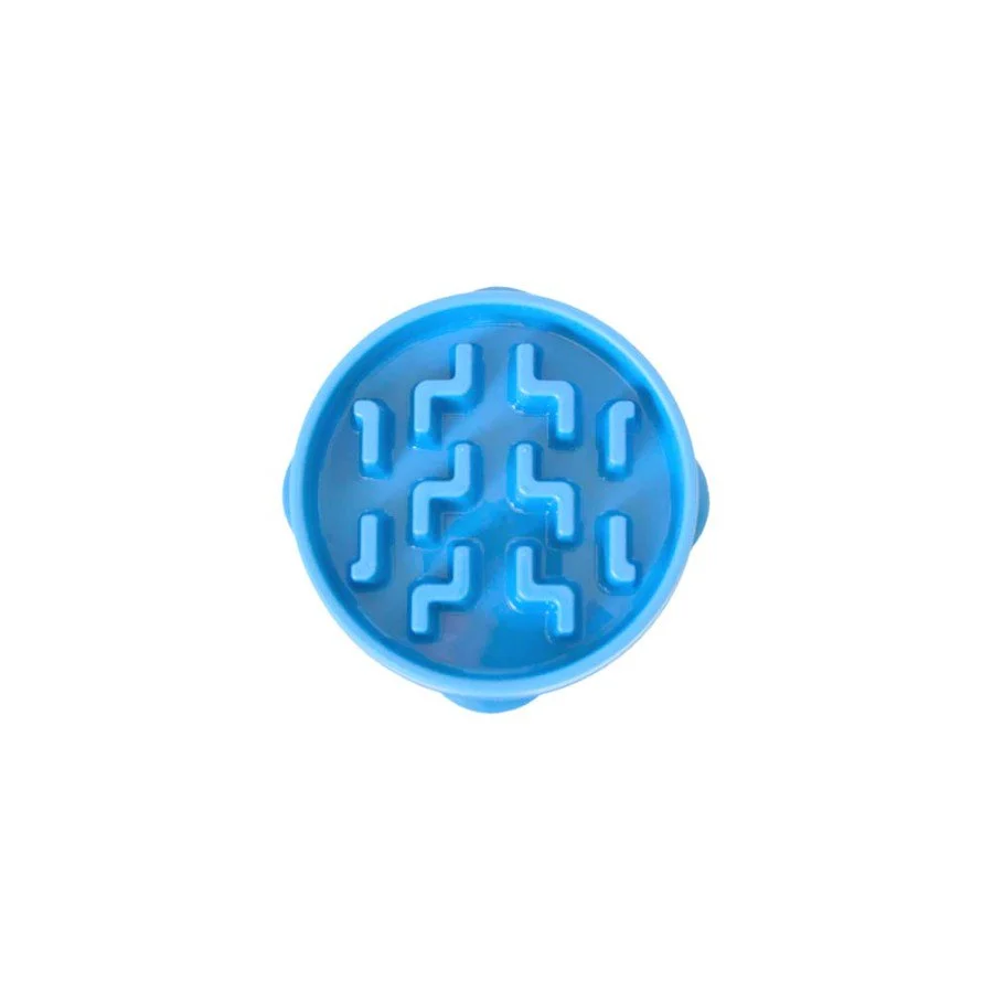 Casual Outward Hound Fun Feeder Slow Feeder Dog Bowl Blue Small Sophisticated