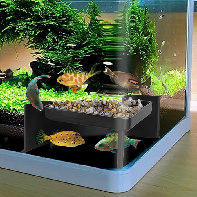 Optimized Underground Aquarium Cave with Viewing Window – 2-Hole Corner Fish Tank Hideout World-Class
